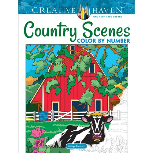 Creative Haven Country Scenes Color by Number Coloring Book