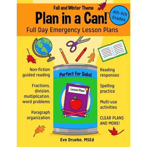 Plan in a Can! 4th & 5th Grades: Full Day Emergency Lesson Plans: Fall & Winter Theme
