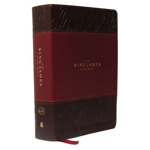 The King James Study Bible, Imitation Leather, Burgundy, Indexed, Full-Color Edition - Imitation Leather