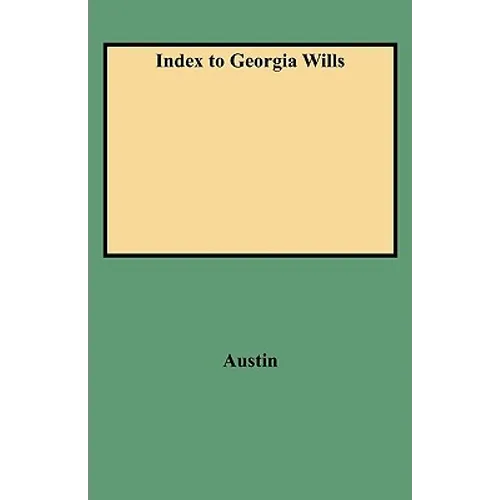 Index to Georgia Wills - Paperback