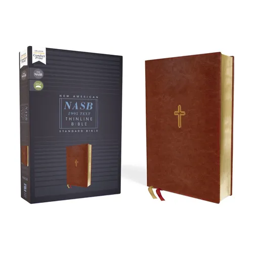 Nasb, Thinline Bible, Leathersoft, Brown, Red Letter Edition, 1995 Text, Comfort Print - Imitation Leather