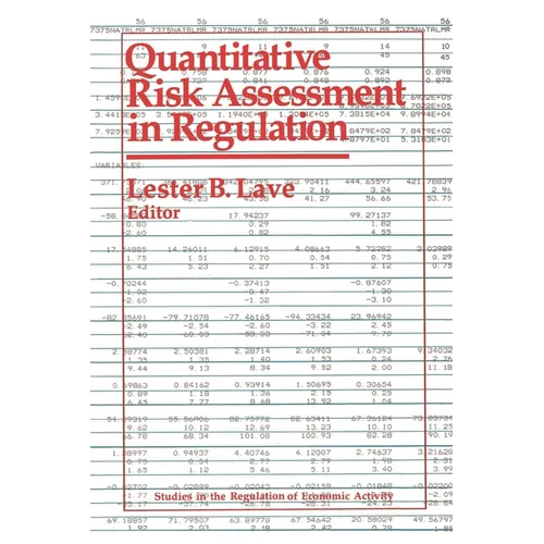 Quantitative Risk Assessment in Regulation - Paperback