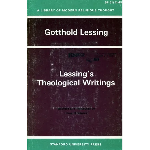 Lessing's Theological Writings: Selections in Translation - Paperback